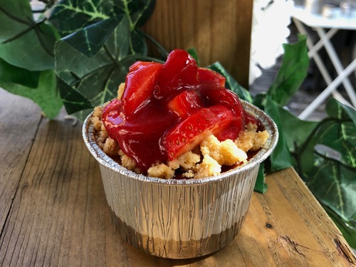 Strawberry crumble topped creme brulee.jpg
